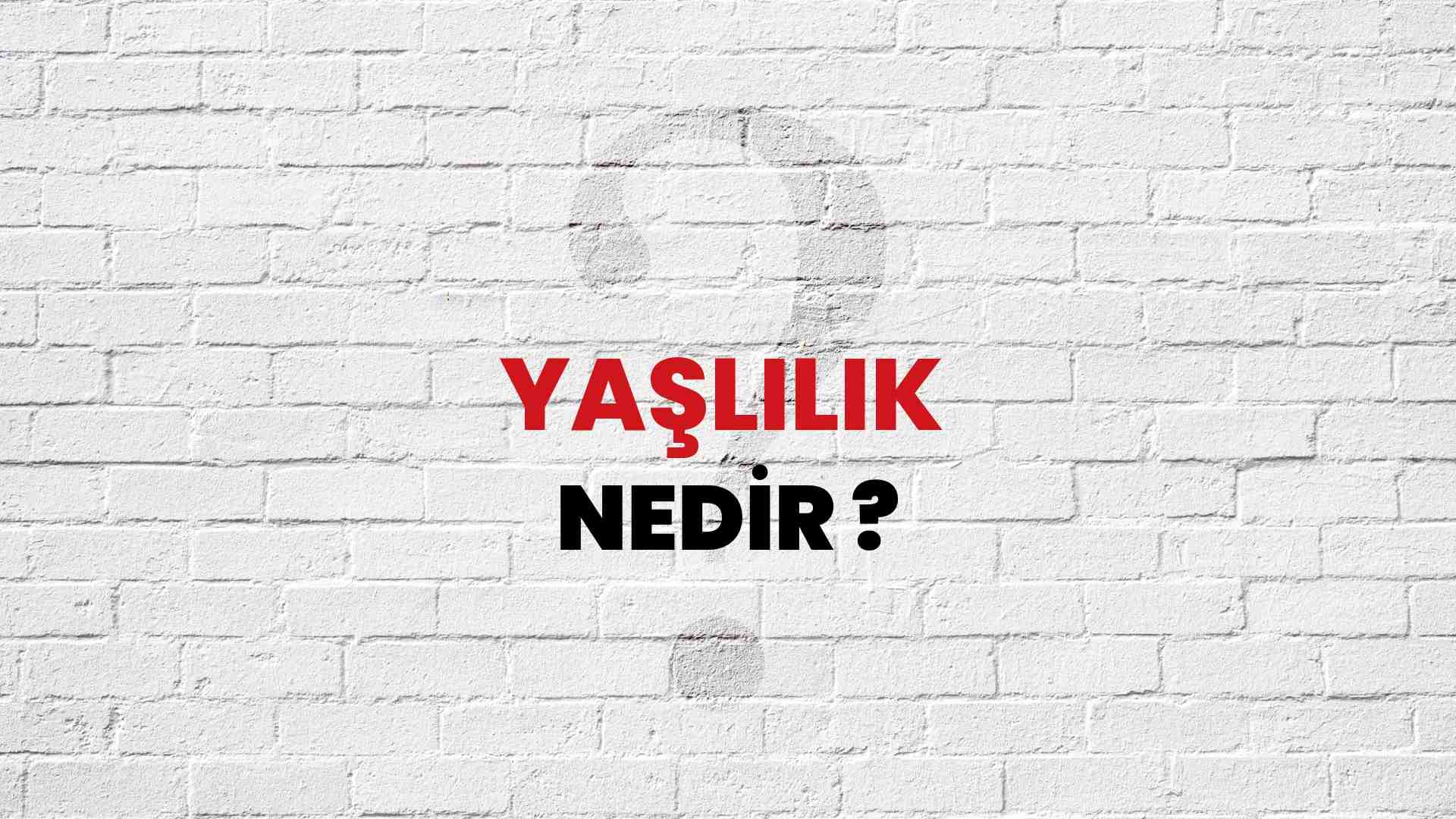 Yaşlılık nedir?