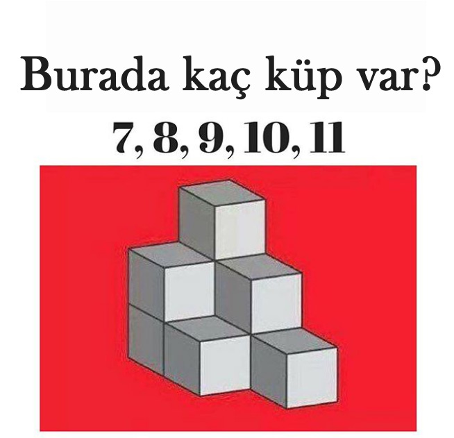 Resimdeki blok sizce kaç küpten oluşuyor?