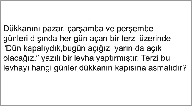 Çok karmaşık değil aslında.