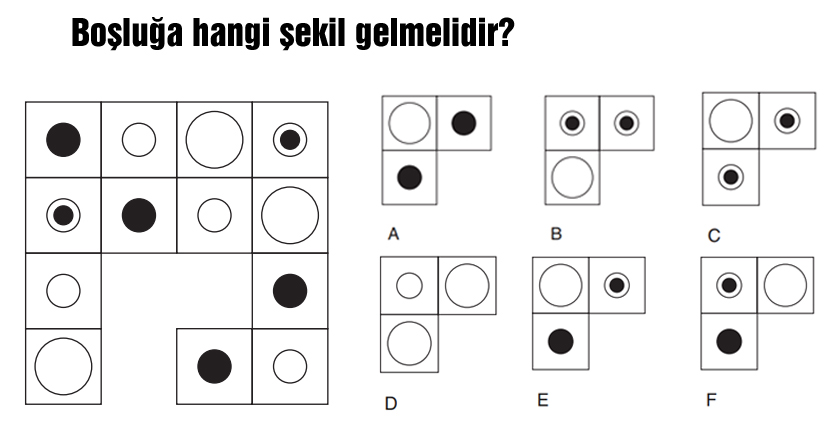Boşluğa hangi şekil gelmelidir?