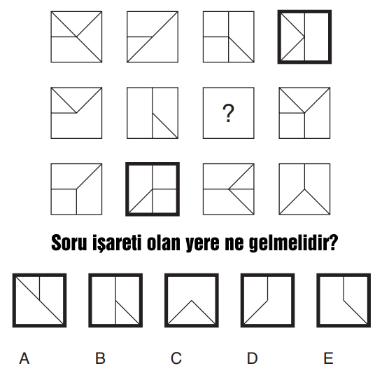 Soru işaretli yere ne gelmelidir?