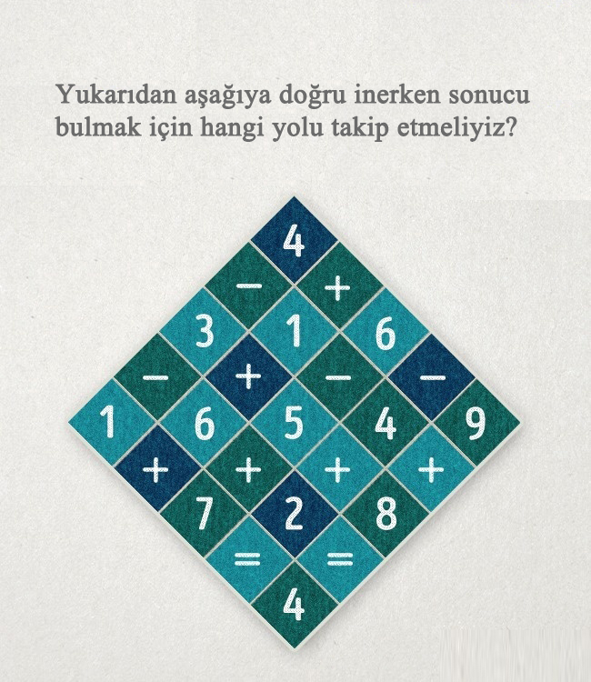 Sonuca ulaşmak için takip edilecek bir yol görebiliyor musun?