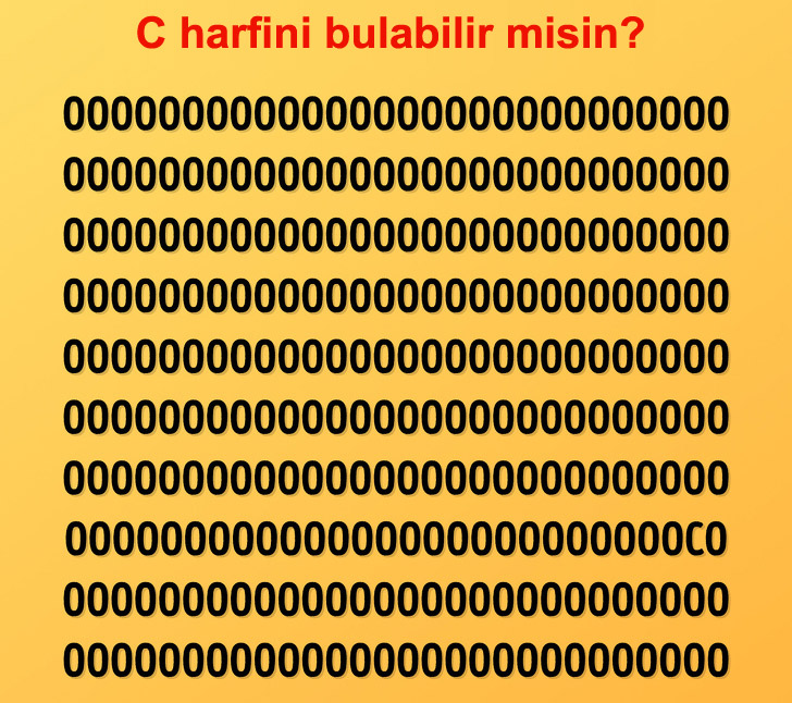 C harfini bulabilir misin?