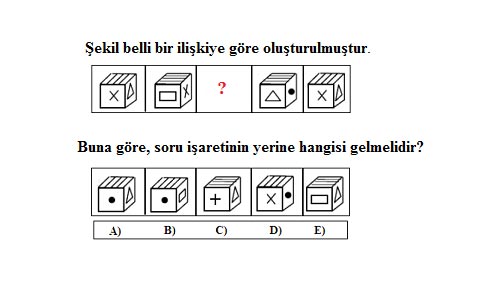 Soru işaretli yere ne gelmelidir?