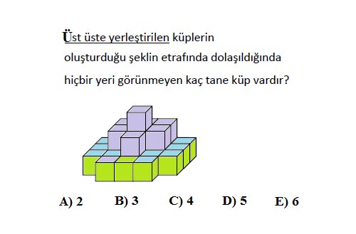 Görünmeyen kaç küp var?