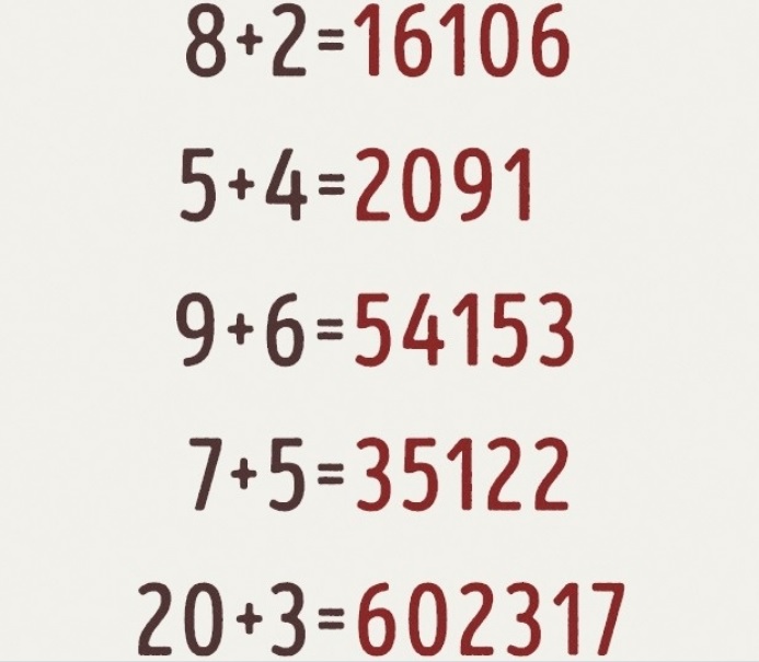 Yukarıdaki kurala göre 45+3 işleminin sonucu nedir?