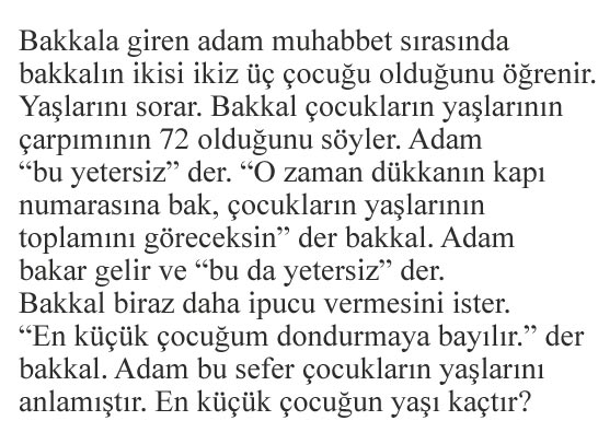 En küçük çocuğun yaşı kaç?