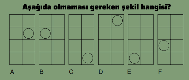 Kurala göre düzeni bozan şekil hangisi olabilir?