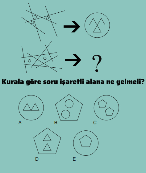 Soru işaretli yere ne gelmelidir?