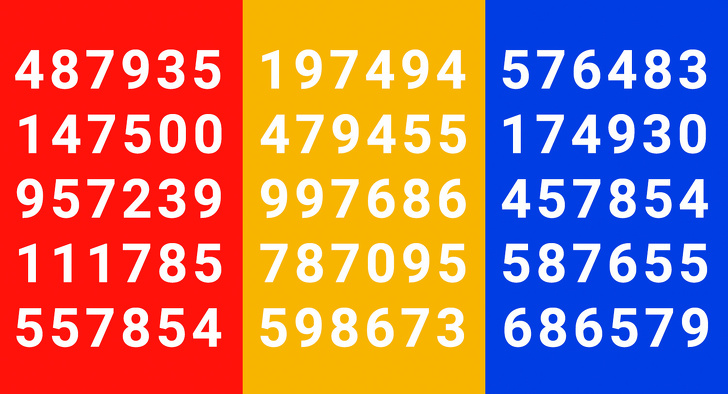 2 rakamı hangi rengin üzerinde?