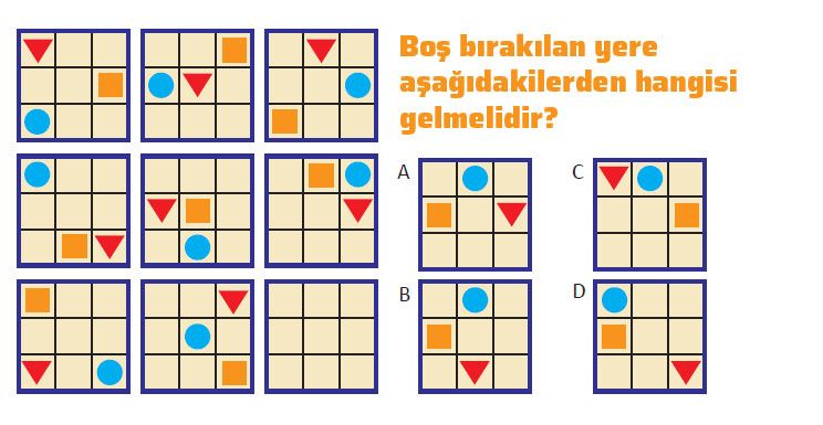 Sırada hangi şekil olmalı?