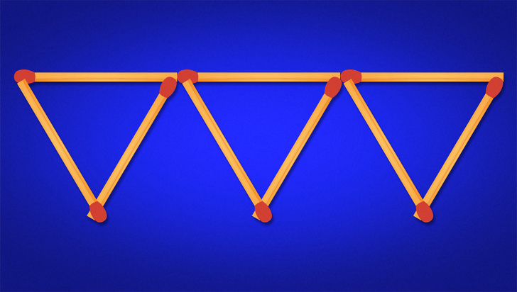 3 kibrit çöpünü kaç üçgen çıkarabilirsiniz?