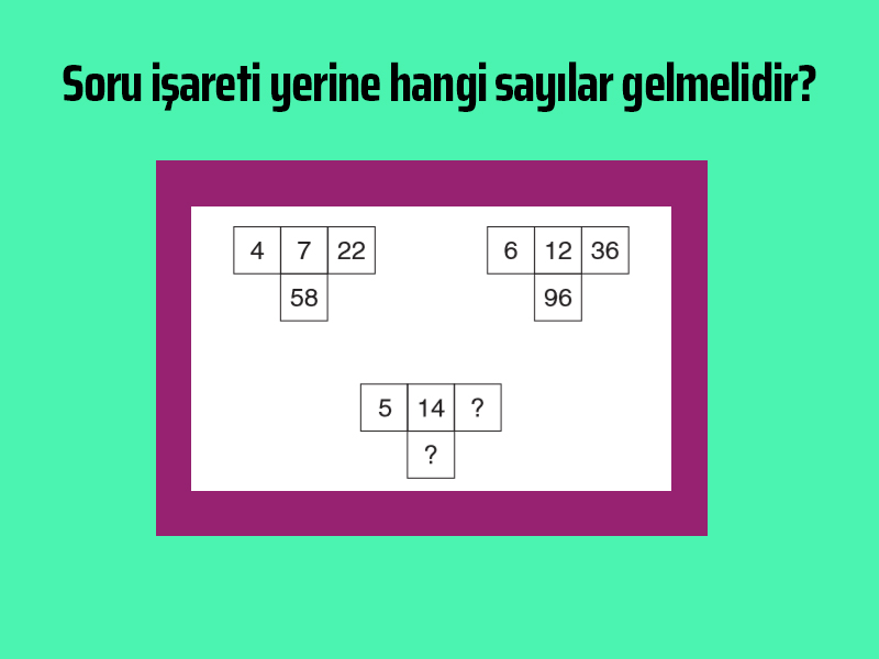 Soru işaretli yere ne gelmelidir?