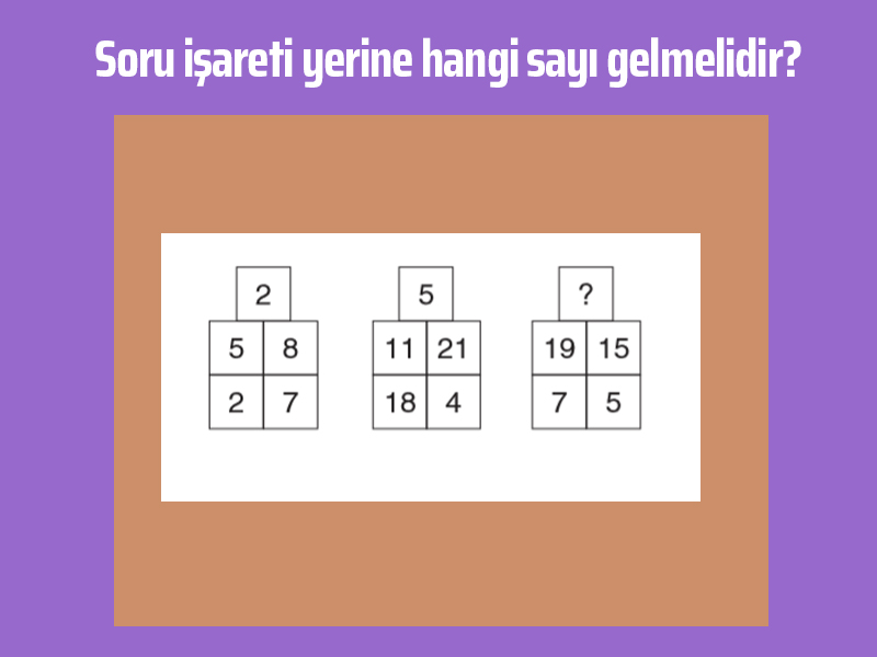 Soru işaretli yere ne gelmelidir?