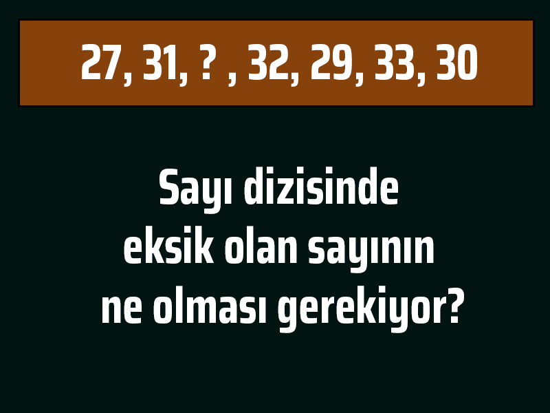 Soru işareti yerine aşağıdakilerden hangisi gelmelidir?