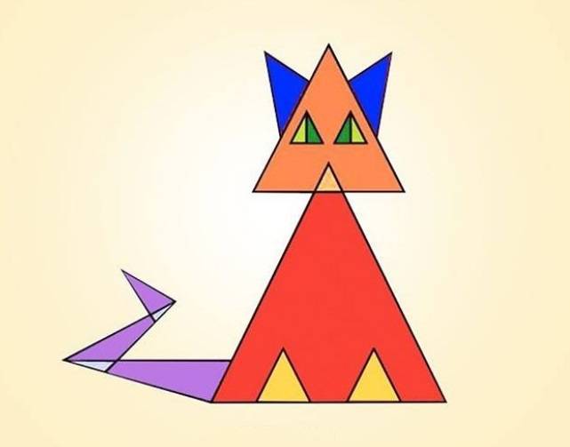 Resimdeki kedide kaç üçgen var?