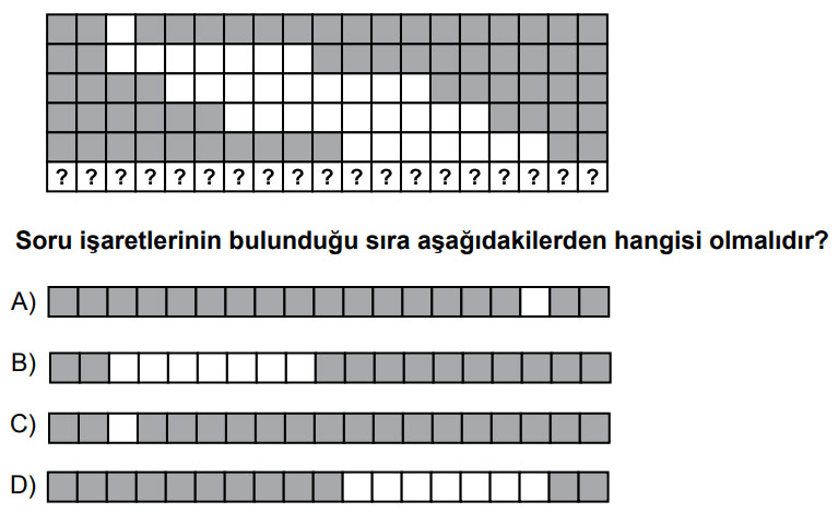 Soru işaretli satıra hangisi gelmelidir?