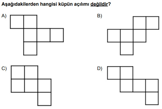 Küp olmayacak şekil hangisi olabilir?