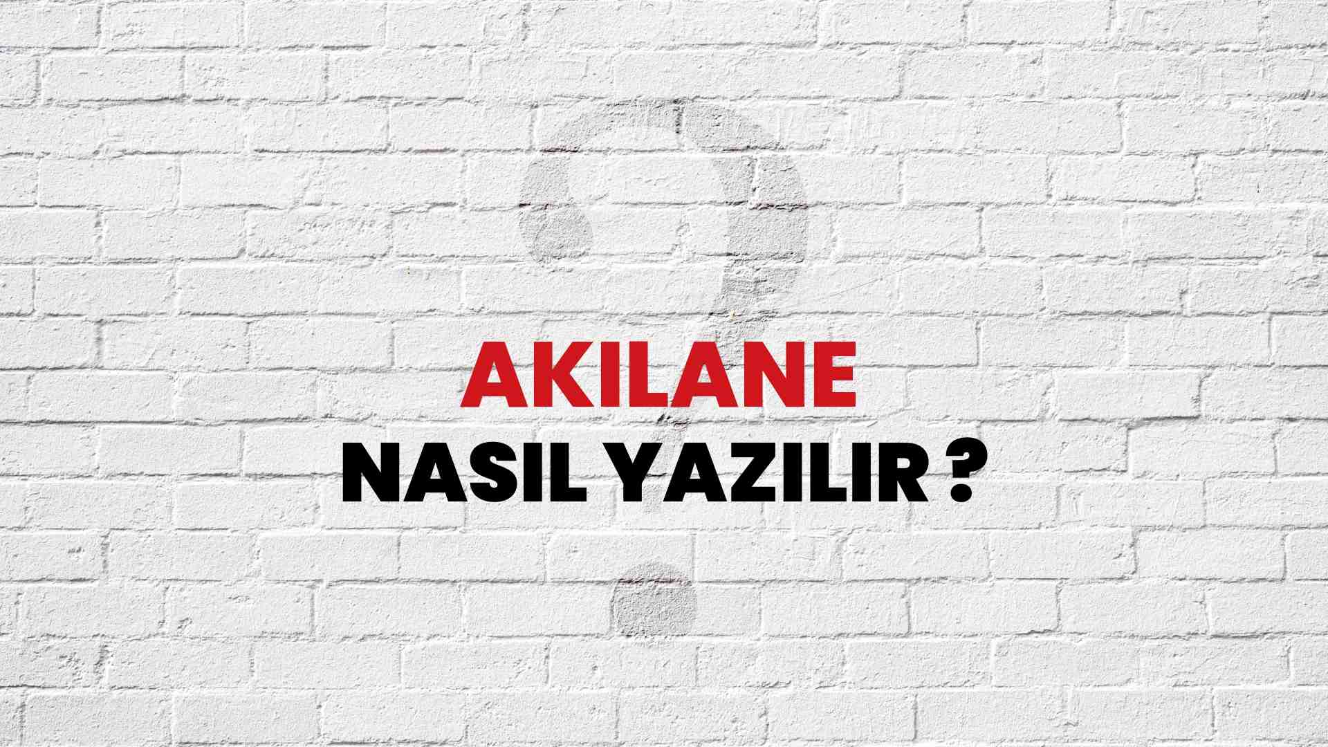 Akilane Doğru Yazımı Nedir? TDK ile Akilane Kelimesinin Doğru Yazılışı!