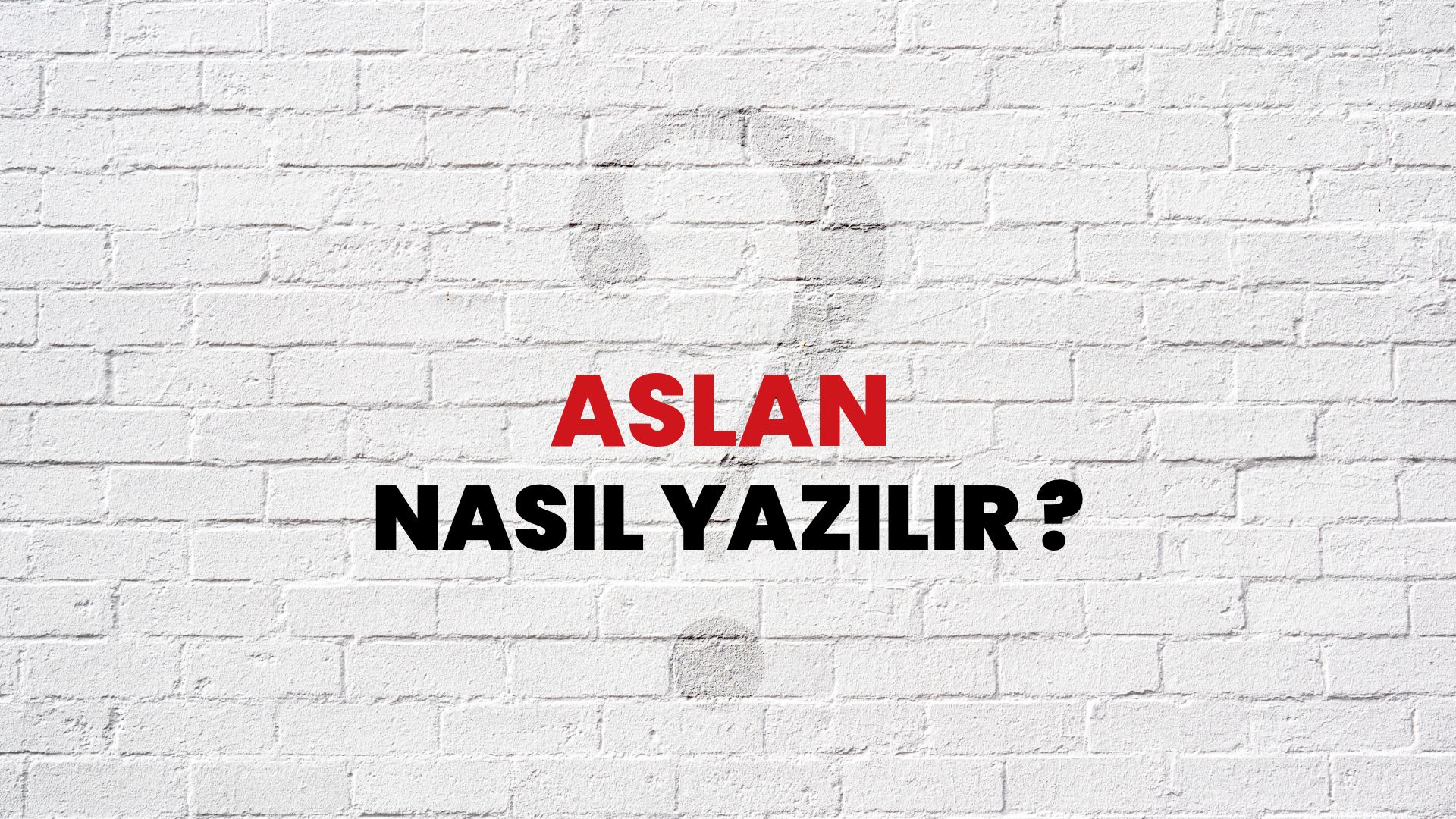 Aslan Nasıl Yazılır? TDK ile Aslan Doğru Yazılışı Nedir?