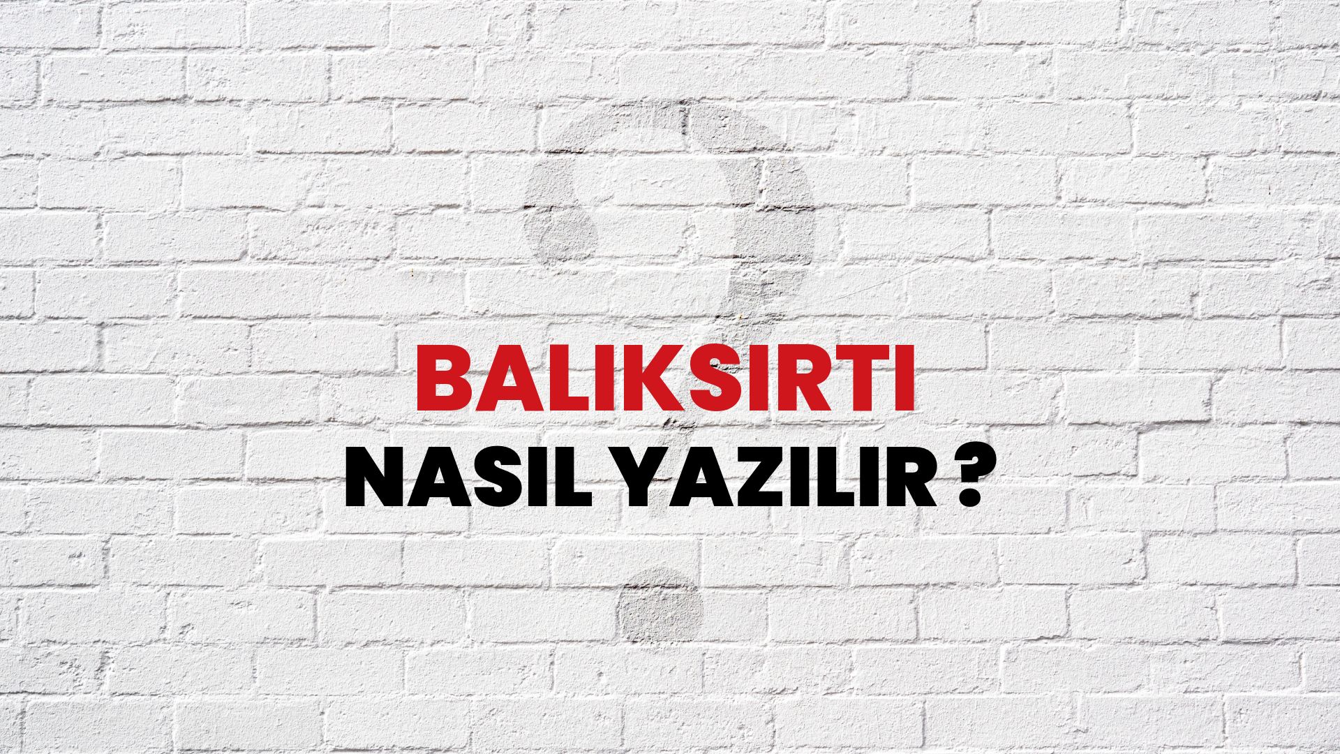 Balıksırtı Nasıl Yazılır? TDK ile Balıksırtı Doğru Yazılışı Nedir?