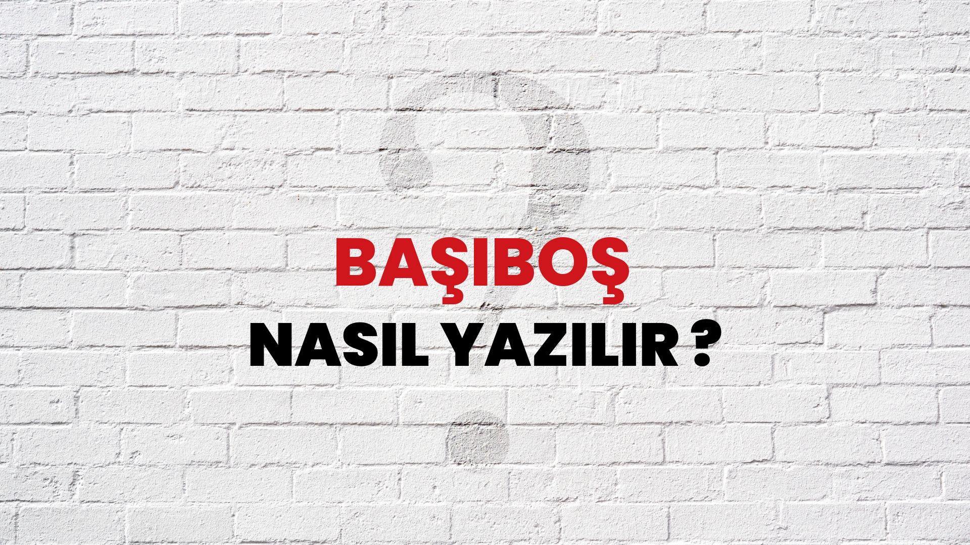 Başıboş Nasıl Yazılır? TDK ile Başıboş Doğru Yazılışı Nedir?