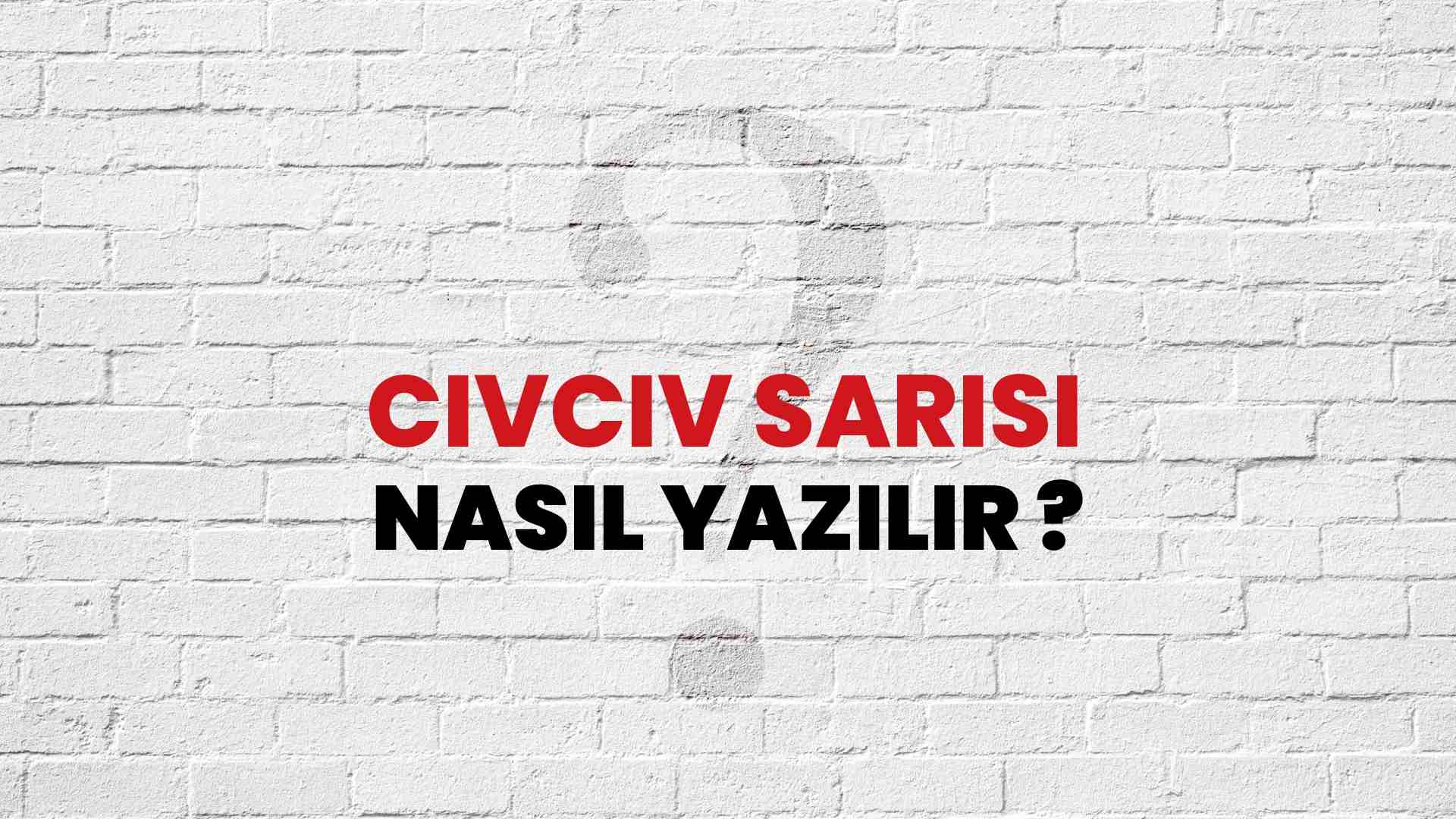 Civciv Sarısı Nasıl Yazılır? TDK ile Civciv Sarısı Doğru Yazılışı Nedir?