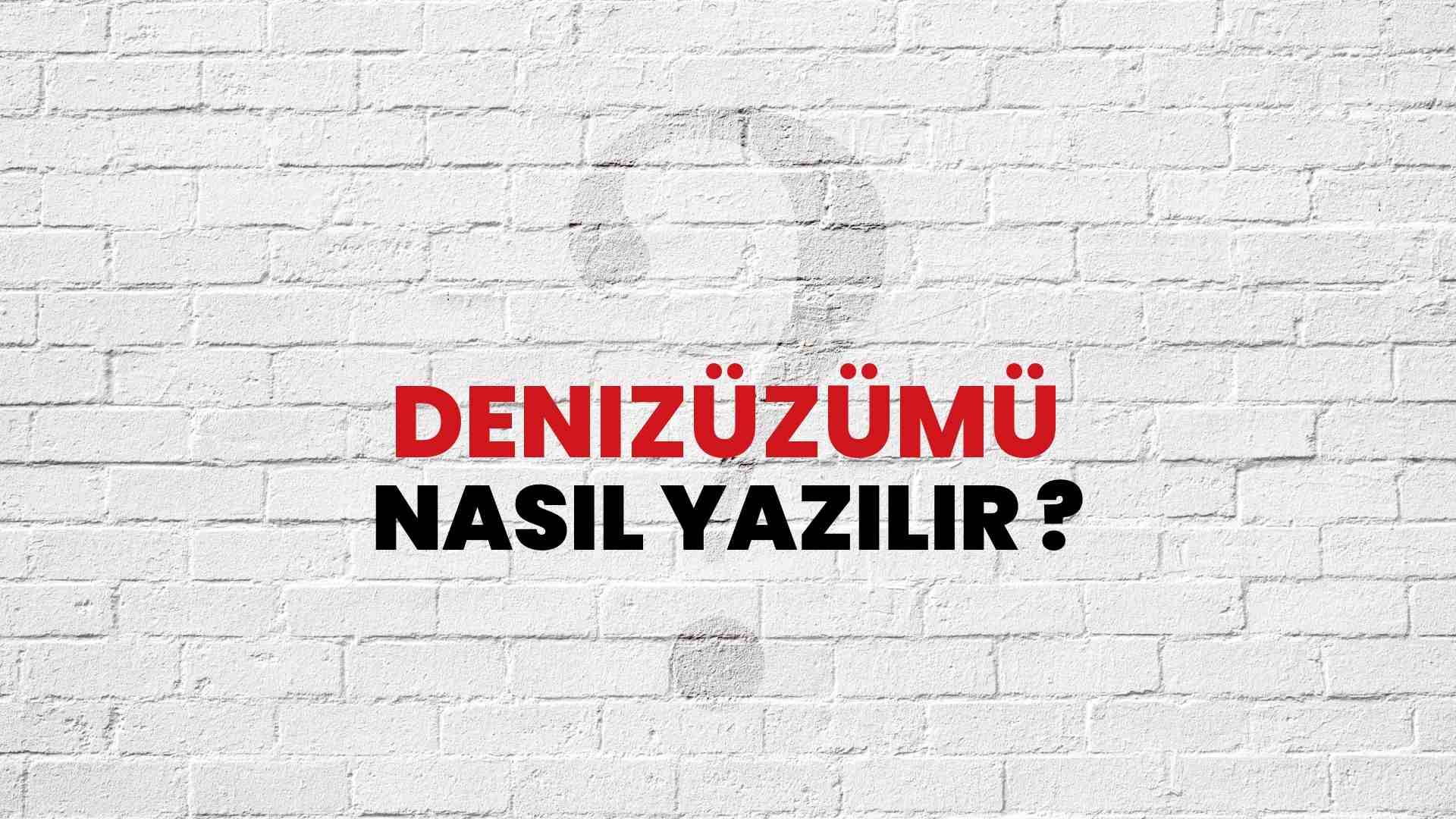 Denizüzümü Doğru Yazımı Nedir? TDK ile Denizüzümü Kelimesinin Doğru Yazılışı!