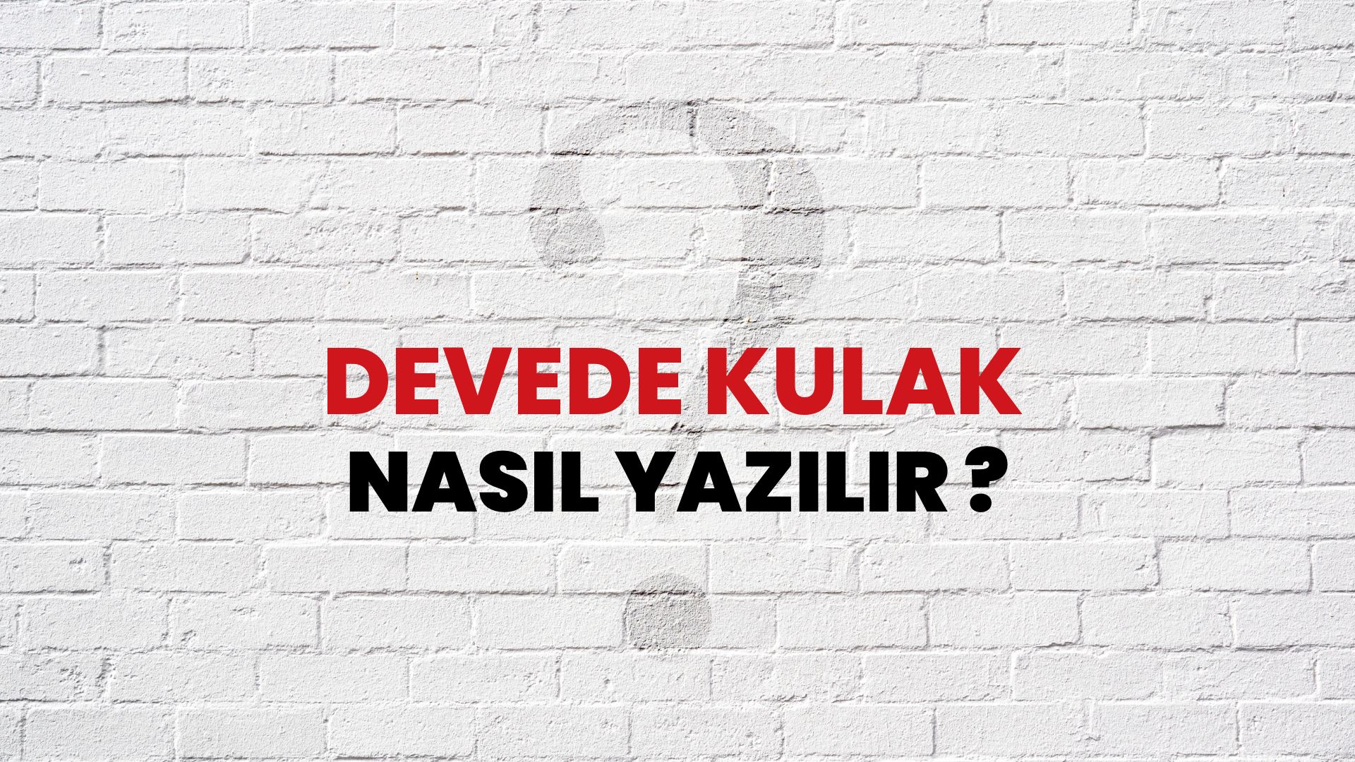 Devede Kulak Nasıl Yazılır? TDK ile Devede Kulak Doğru Yazılışı Nedir?
