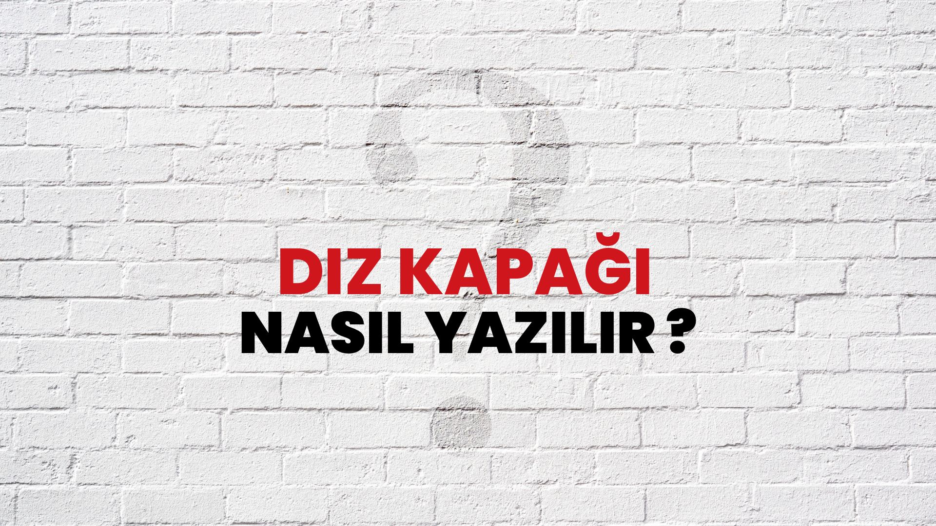 Diz Kapağı Nasıl Yazılır? TDK ile Diz Kapağı Doğru Yazılışı Nedir?