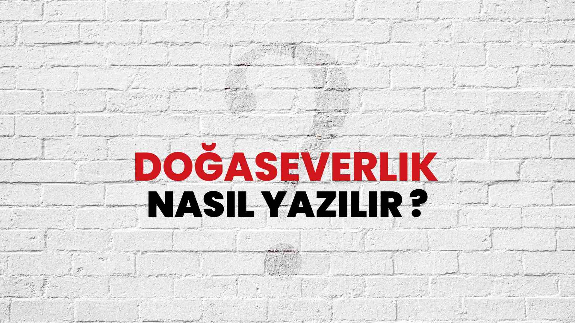 Doğaseverlik Nasıl Yazılır? TDK ile Doğaseverlik Doğru Yazılışı Nedir?