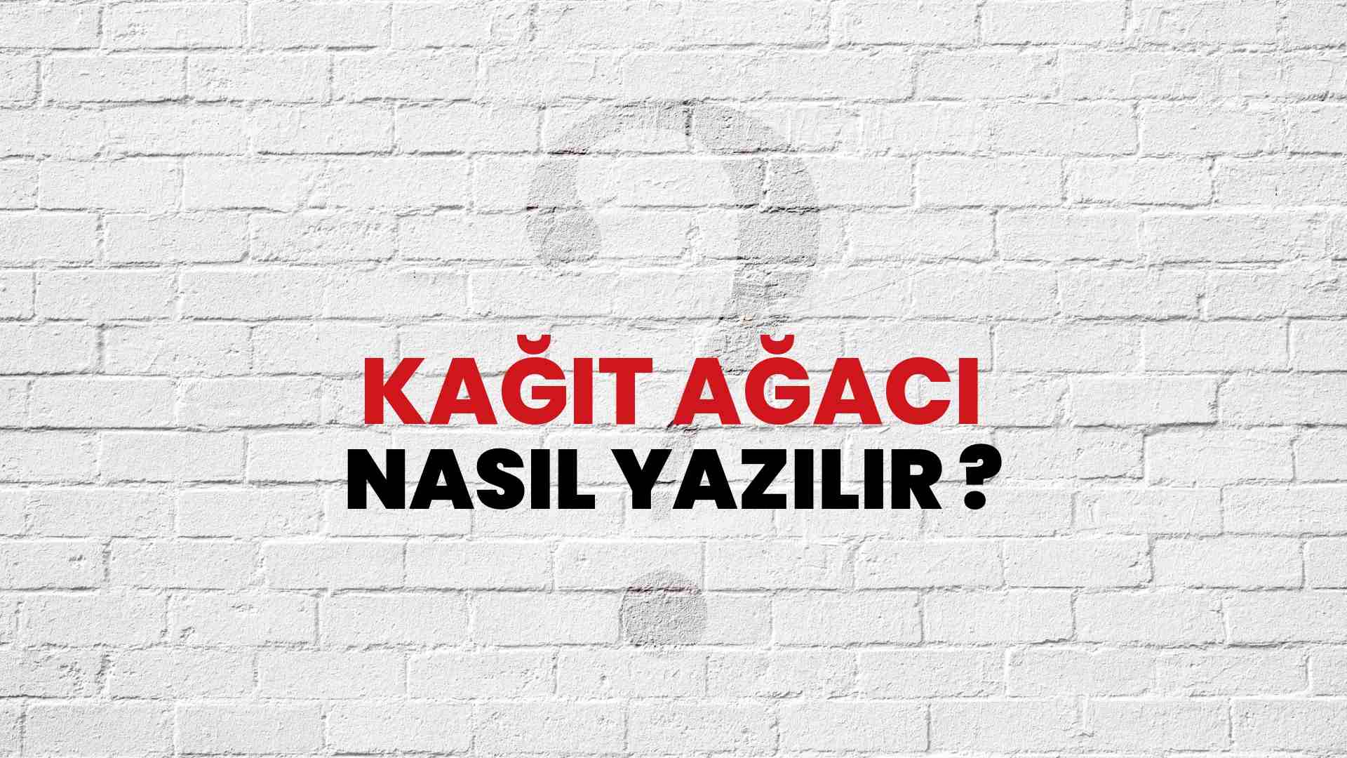 Kağıt Ağacı Doğru Yazımı Nedir? TDK ile Kağıt Ağacı Kelimesinin Doğru Yazılışı!