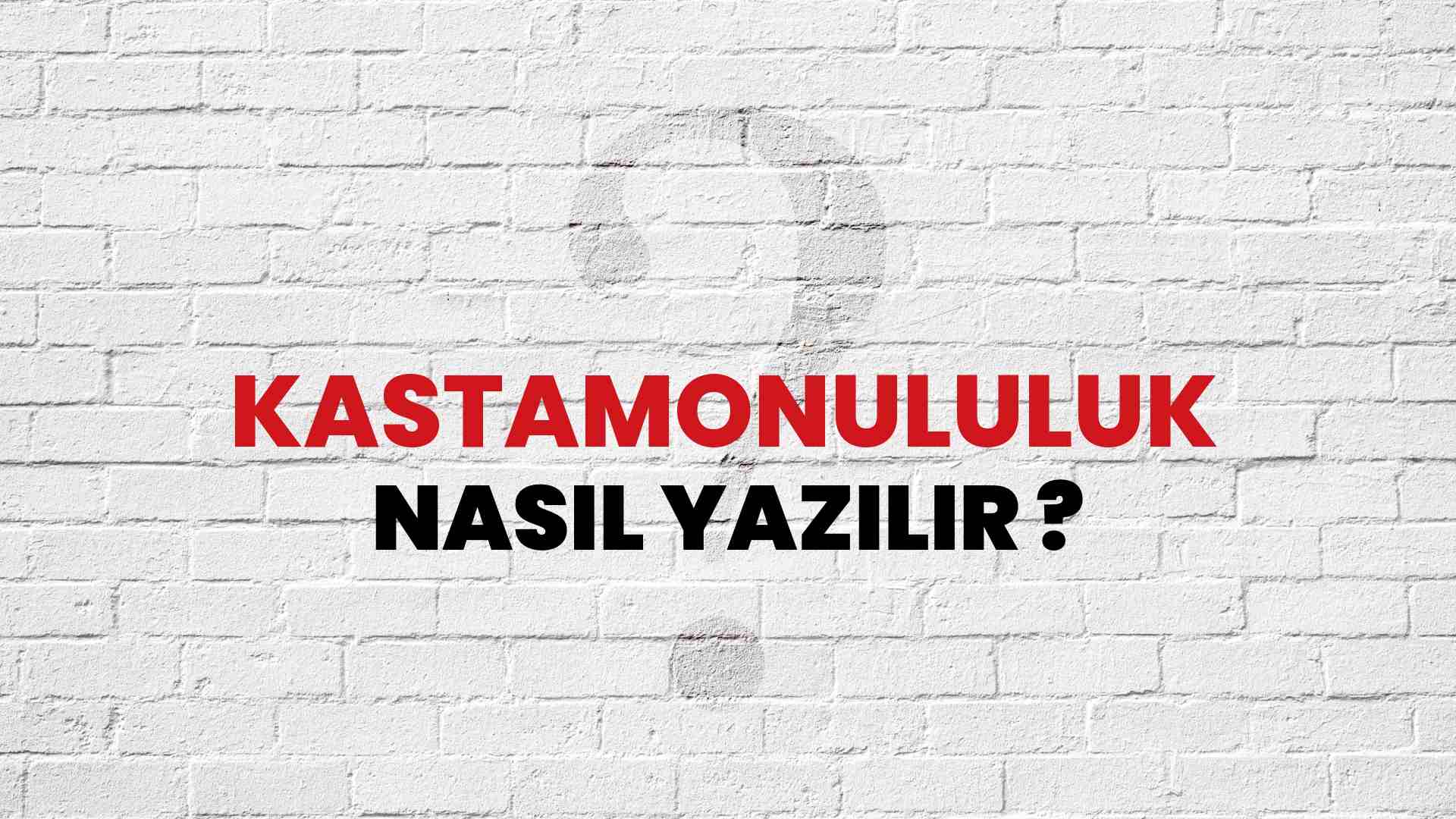 Kastamonululuk Nasıl Yazılır? TDK ile Kastamonululuk Doğru Yazılışı Nedir?