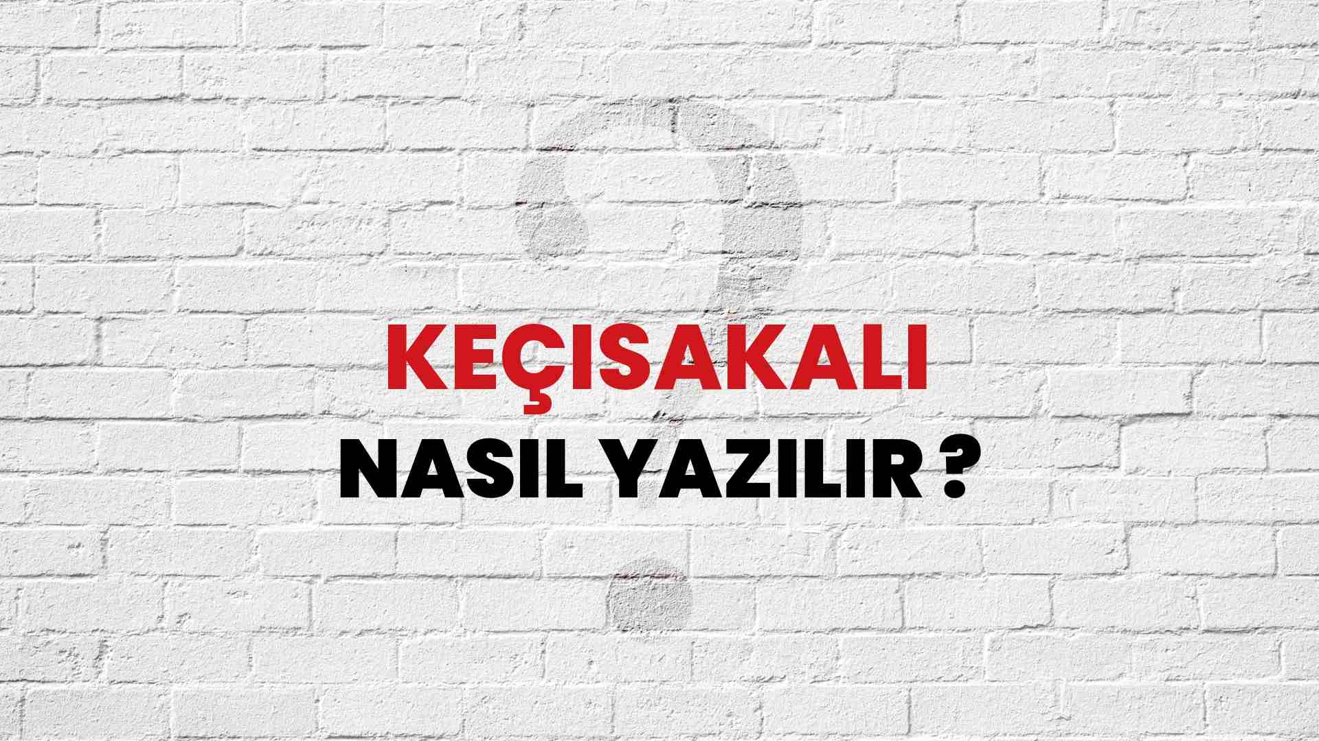 Keçisakalı Doğru Yazımı Nedir? TDK ile Keçisakalı Kelimesinin Doğru Yazılışı!
