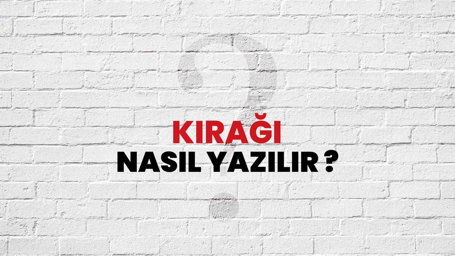 Kırağı Doğru Yazımı Nedir? TDK ile Kırağı Kelimesinin Doğru Yazılışı!