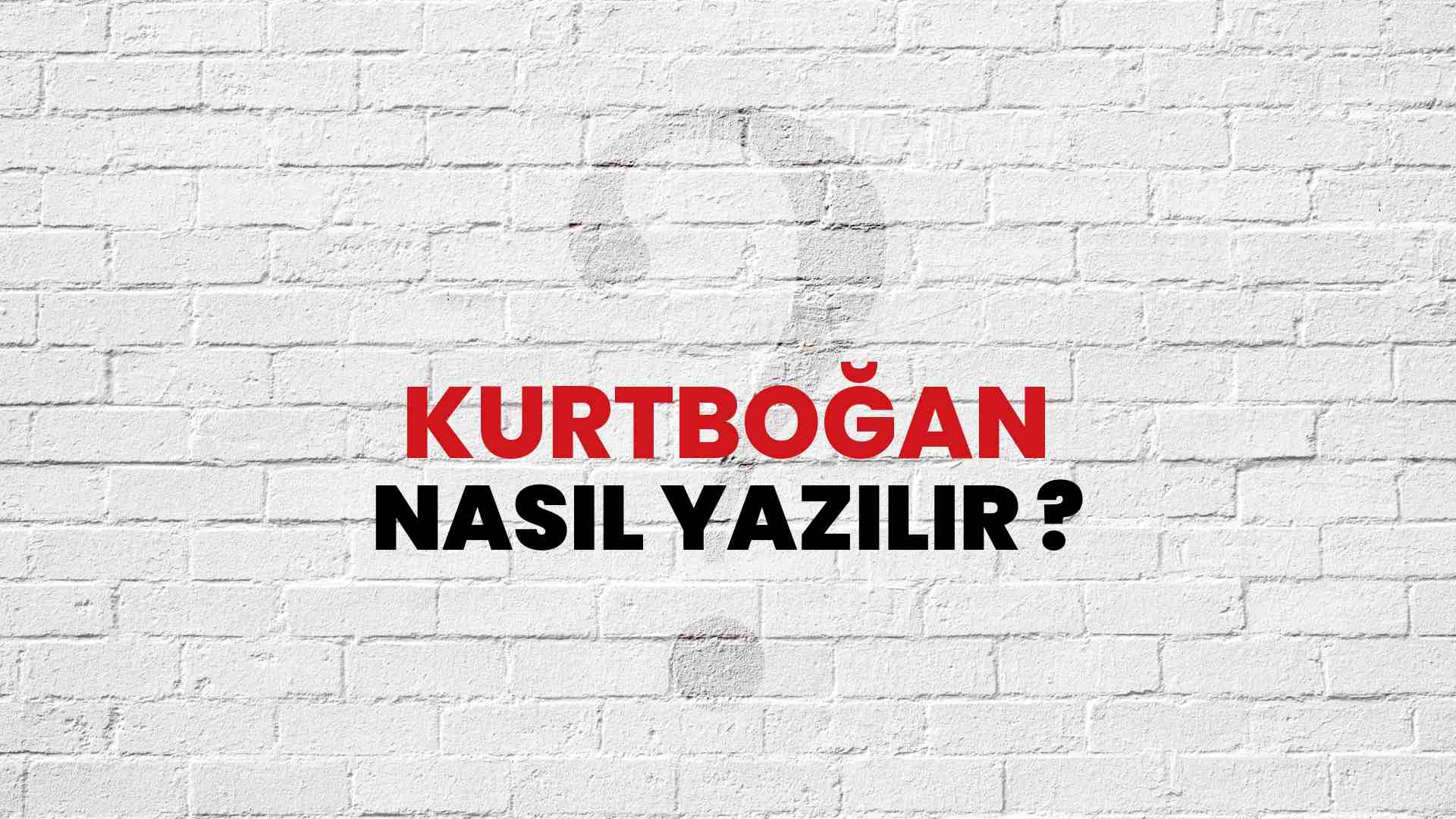 Kurtboğan Nasıl Yazılır? TDK ile Kurtboğan Doğru Yazılışı Nedir?