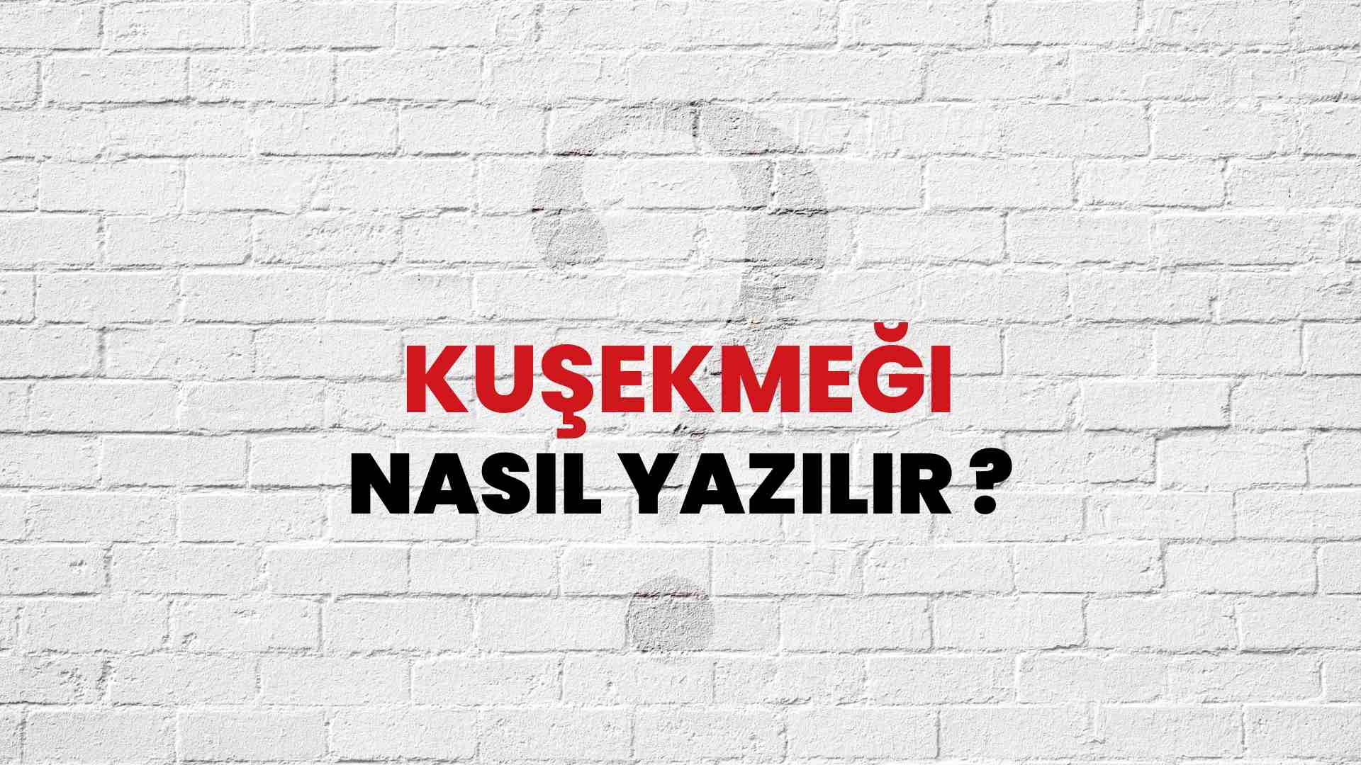 Kuşekmeği Nasıl Yazılır? TDK ile Kuşekmeği Doğru Yazılışı Nedir?