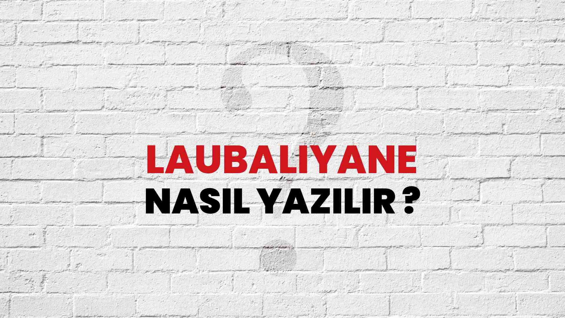 Laubaliyane Doğru Yazımı Nedir? TDK ile Laubaliyane Kelimesinin Doğru Yazılışı!
