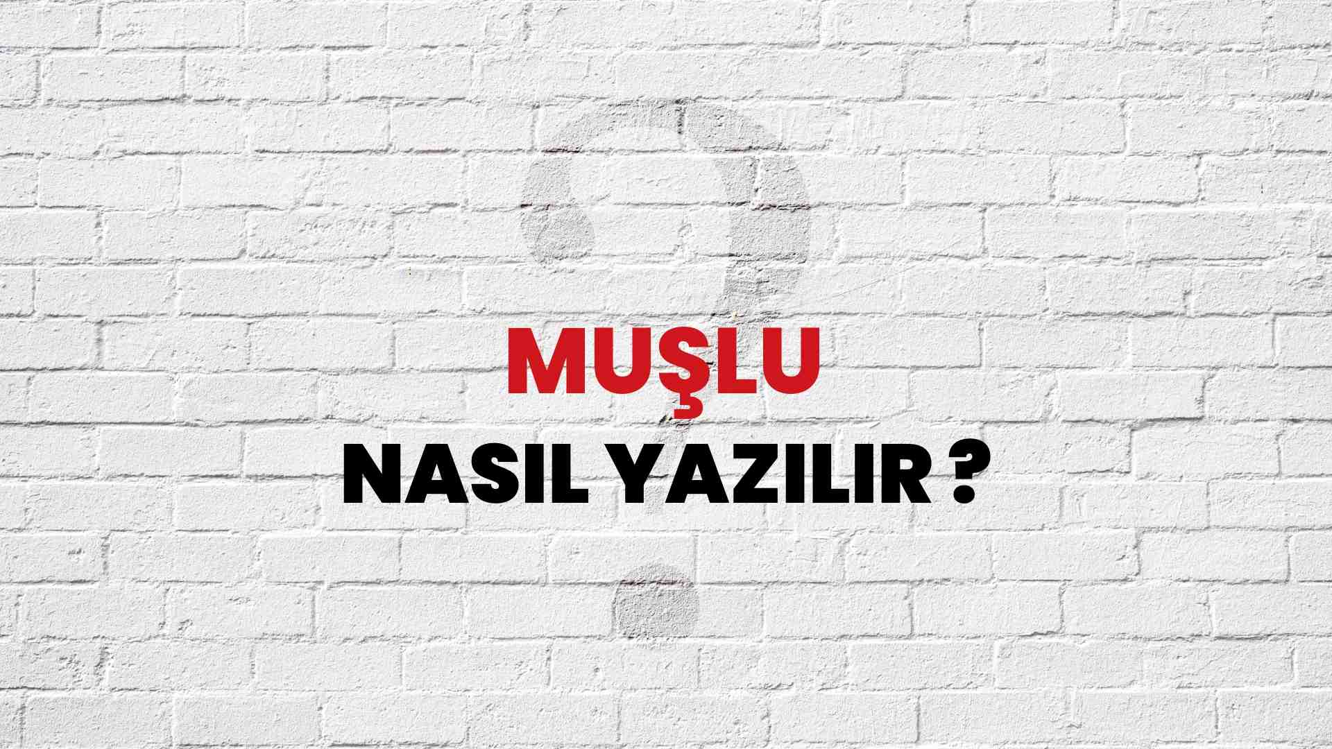 Muşlu Doğru Yazımı Nedir? TDK ile Muşlu Kelimesinin Doğru Yazılışı!
