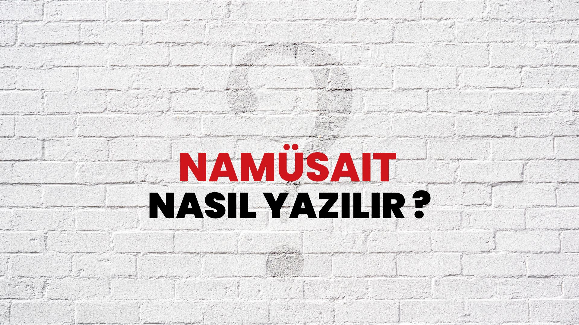 Namüsait Nasıl Yazılır? TDK ile Namüsait Doğru Yazılışı Nedir?