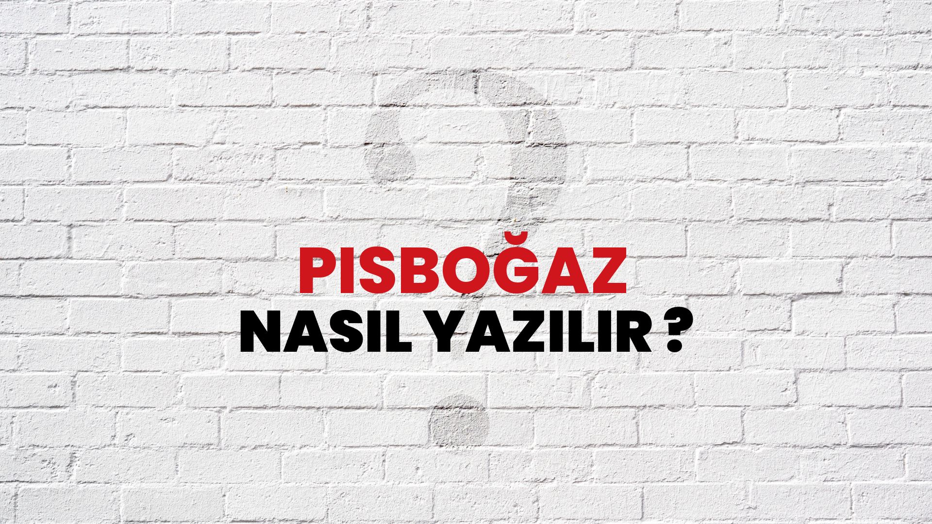 Pisboğaz Nasıl Yazılır? TDK ile Pisboğaz Doğru Yazılışı Nedir?