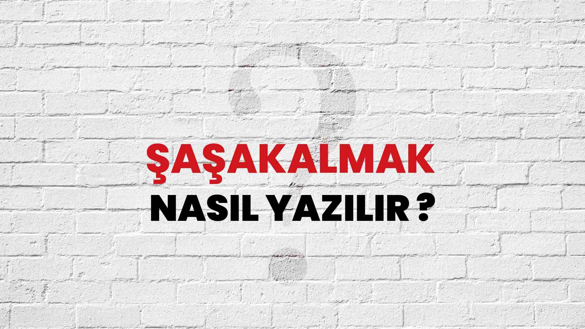 Şaşakalmak Nasıl Yazılır? TDK ile Şaşakalmak Doğru Yazılışı Nedir?
