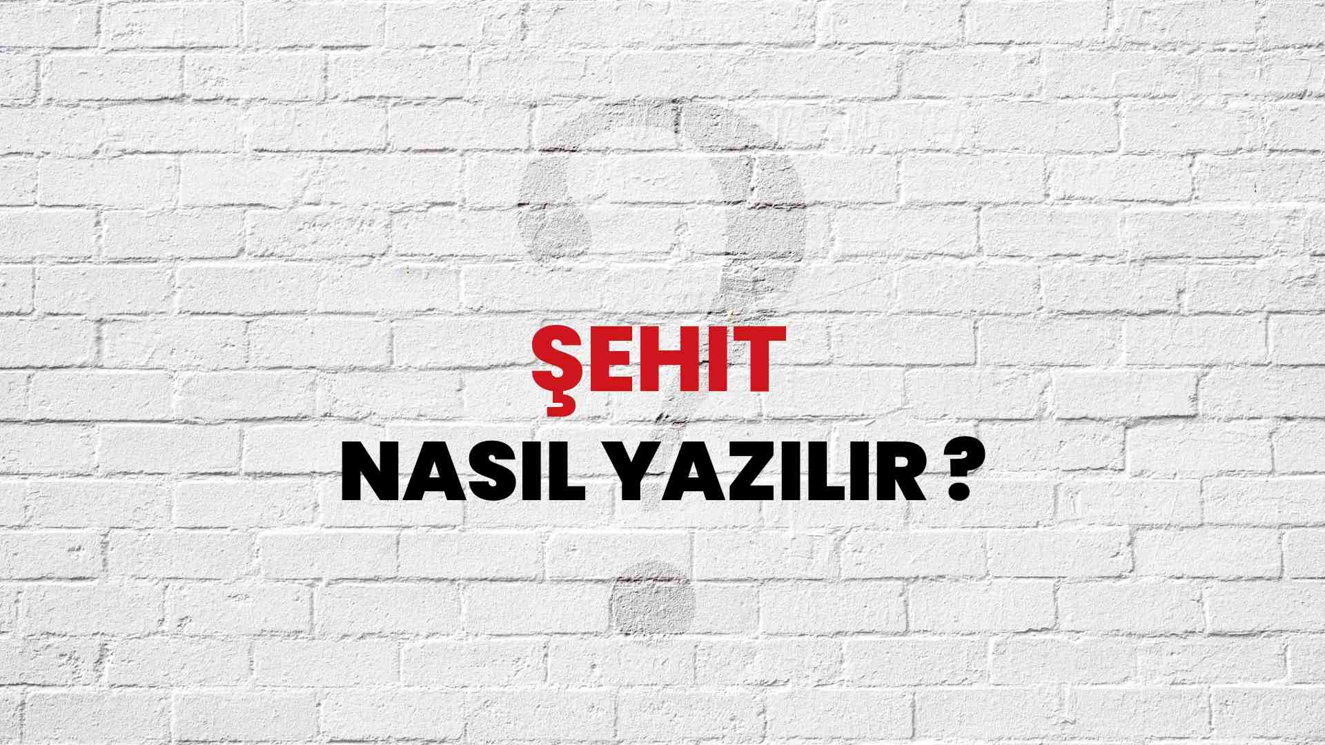 Şehit Doğru Yazımı Nedir? TDK ile Şehit Kelimesinin Doğru Yazılışı!