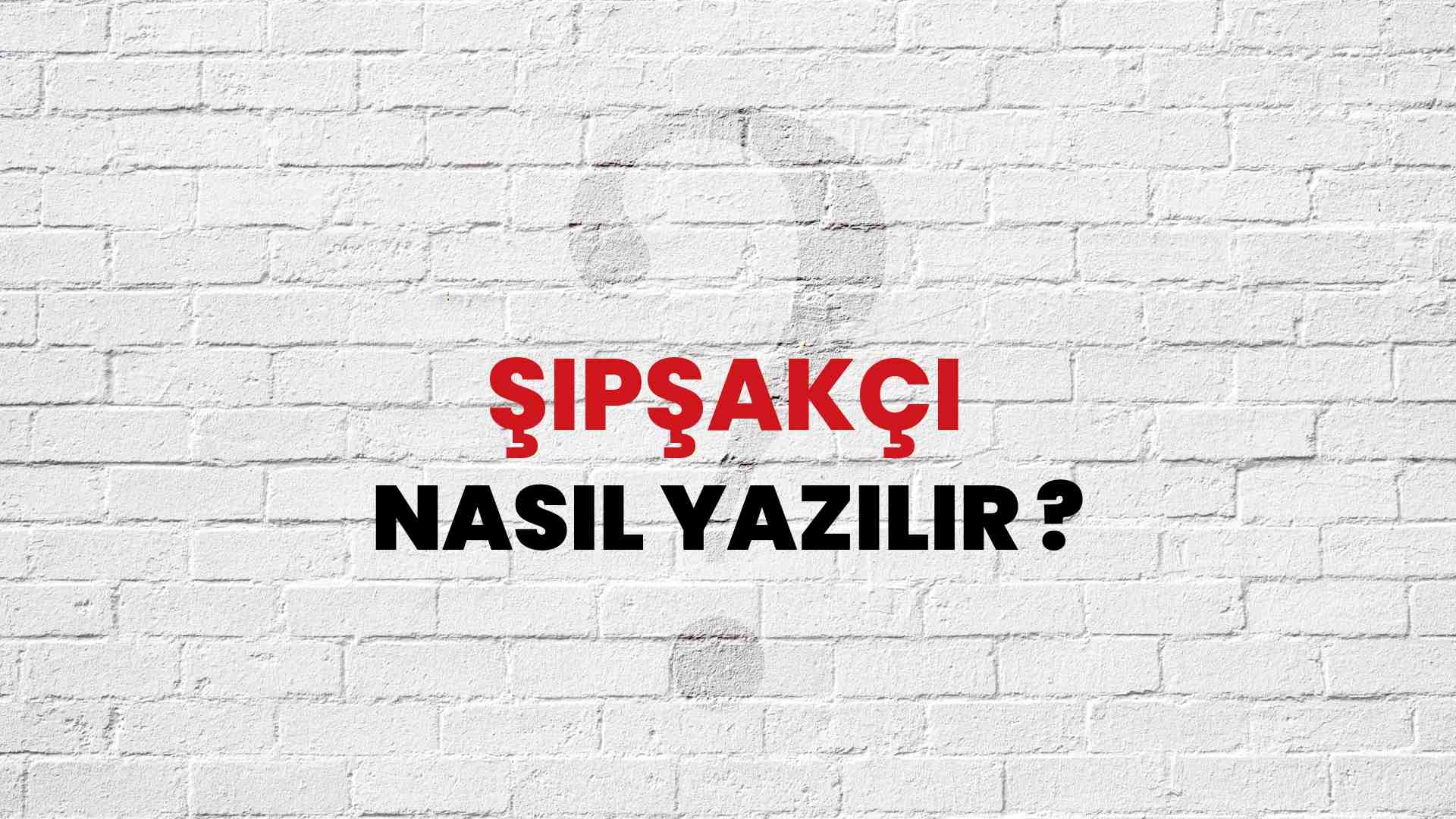 Şipşakçı Doğru Yazımı Nedir? TDK ile Şipşakçı Kelimesinin Doğru Yazılışı!