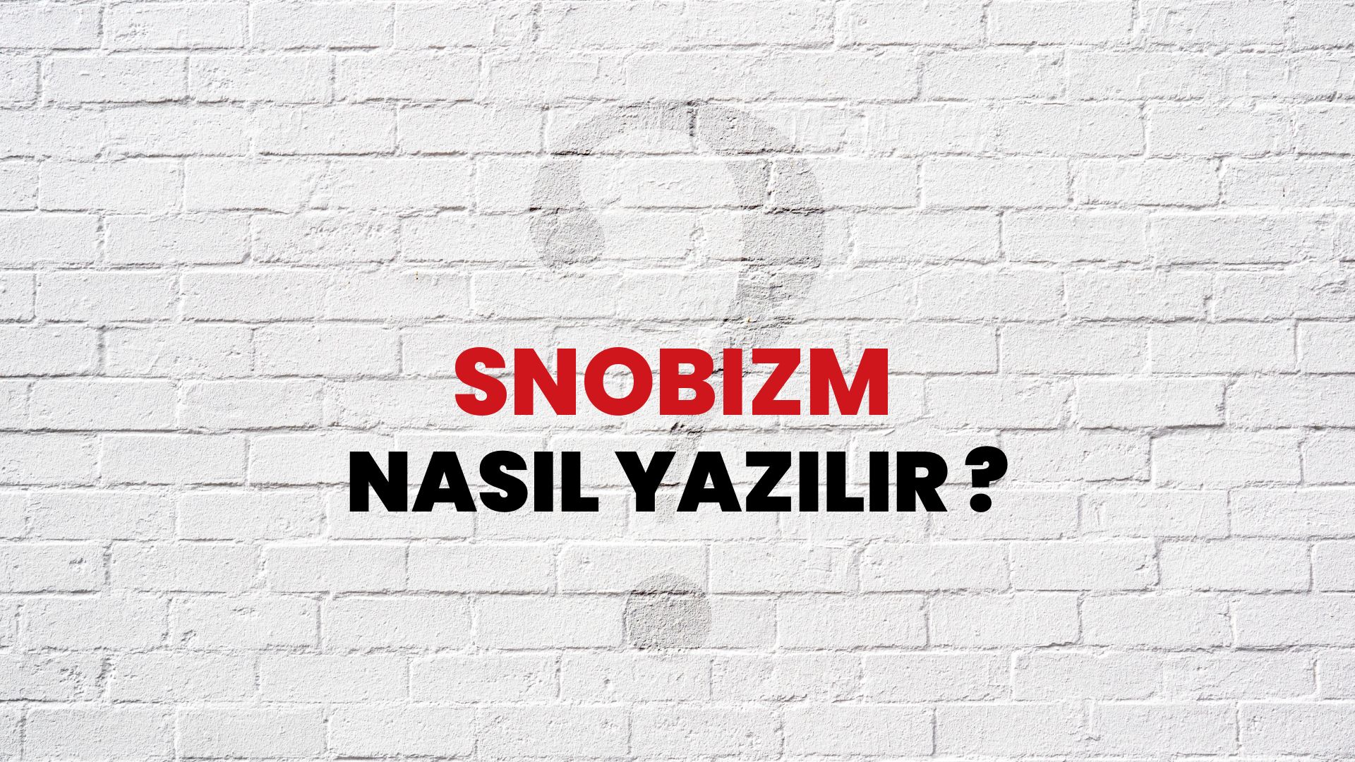 Snobizm Nasıl Yazılır? TDK ile Snobizm Doğru Yazılışı Nedir?