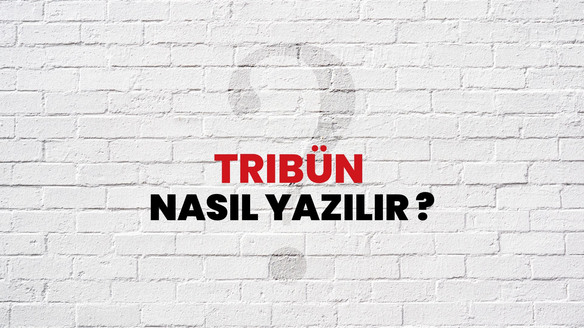 Tribün Nasıl Yazılır? TDK ile Tribün Doğru Yazılışı Nedir?