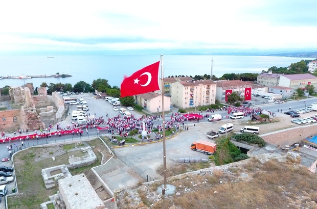 Sinop ta 15 Temmuz Milli Birlik ve Beraberlik Yürüyüşü