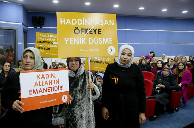 Kadına şiddete Turuncu çizgi Kadına şiddete Turuncu çizgi