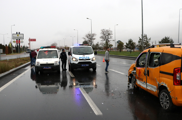 kayseri de polisin kovaladigi calinti taksi kaza yapti 2 yarali kayseri haberleri