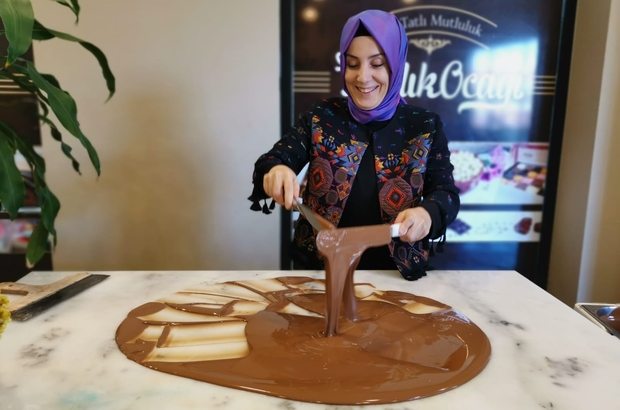 Ak partili ayvazoğlu öğrenci ve girişimci kadınlarla çikolata yaptı